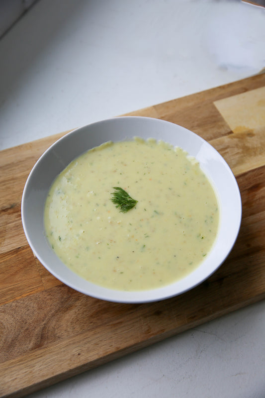 Dilled Potato Leak Soup (v)